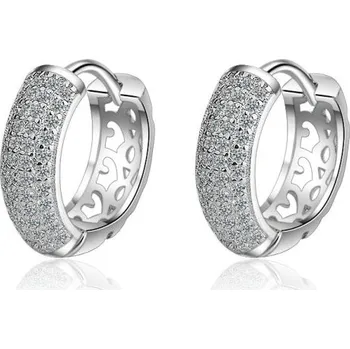 Náušnice Dámské kruhové náušnice se zirkony G945
