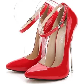 Dámské lodičky Dámské lodičky na vysokém podpatku červená 39