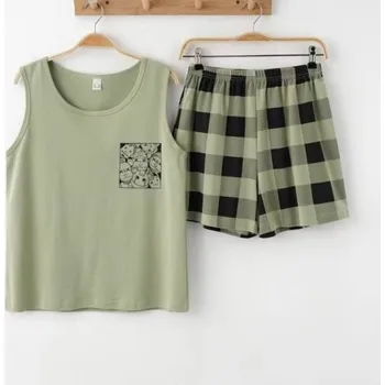 Dámské pyžamo Dámské pyžamo P2665 armádní zelená M