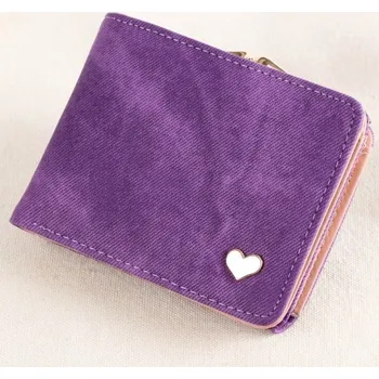 Dámská peněženka se srdíčkem fialová