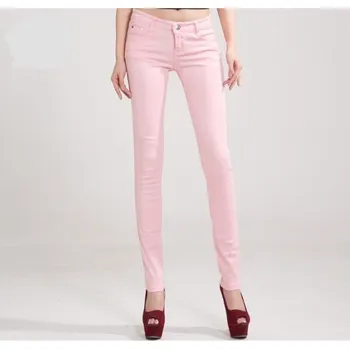 Dámské džíny Dámské stylové džíny - Světle růžové 27