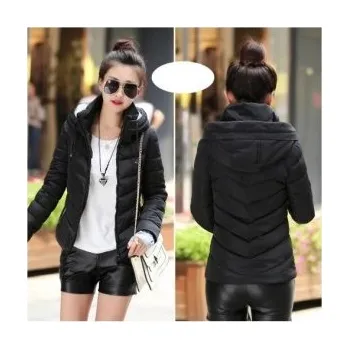 Dámská zimní bunda s kapucí J3190 černá S