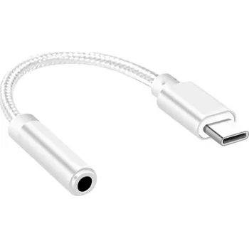 Redukce Adaptér USB-C na 3,5mm jack K48 bílá