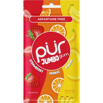 Speciální výživa Pür žvýkačky s xylitolem JUMBO jahoda pomeranč banán