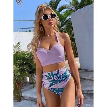 Dámské plavky Dámské bikiny P431 světle fialová S