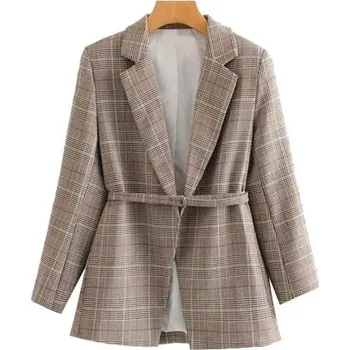 Dámské sako Dámský kostkovaný blejzr S