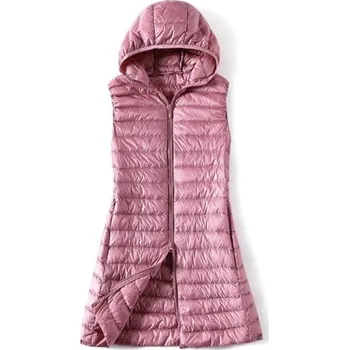 Dámská vesta Dámská péřová vesta P1356 růžová S