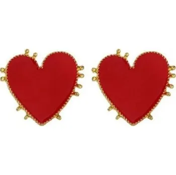 Náušnice Dámské náušnice srdce G535 červená 2