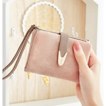 Peněženka Dámská malá peněženka s přezkou M348 růžová