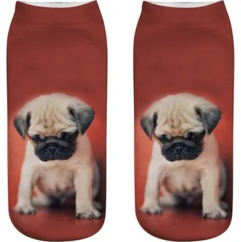 Dámské ponožky Dámské kotníkové ponožky s pejskem A667 2