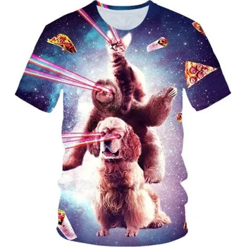 Dámské vesmírné tričko s kočkou S 5