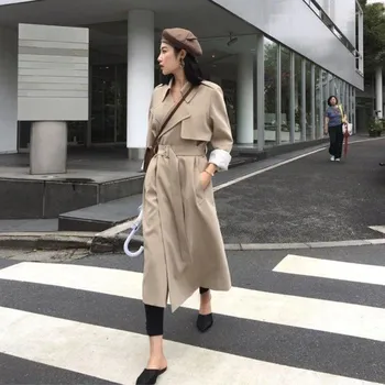 Dámský kabát Dámský trenčkot P1622 béžova S