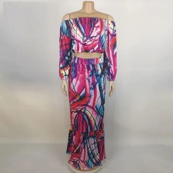 Dámský top s dlouhým rukávem a sukně B1041 XXL