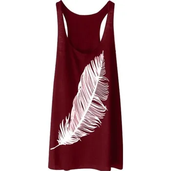 Dámské šaty Dámské plážové šaty bez rukávů vínová 3XL