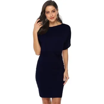 Dámské šaty Dámské podzimní šaty tmavě modrá L