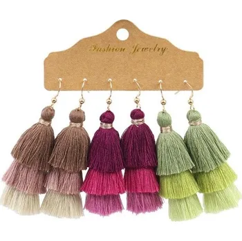 Náušnice Dámské visací náušnice 3 páry G1068 9