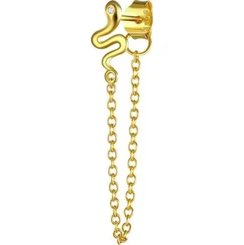 Náušnice Dámská visací náušnice s řetízkem zlatá 5