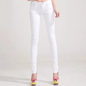 Dámské džíny Dámské stylové džíny - Bílé 30