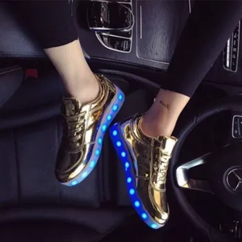 Dámské tenisky Dámské svítící tenisky J2418 zlatá 39