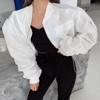 Dámská casual bunda Dámská jarní bunda P2372 bílá