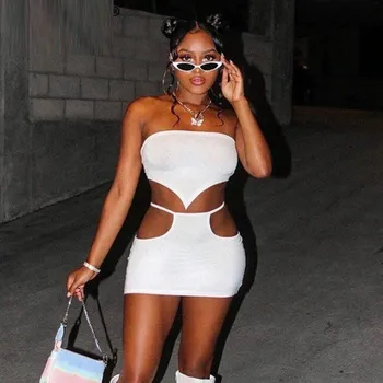 Dámský crop top a sukně B1185 bílá XS