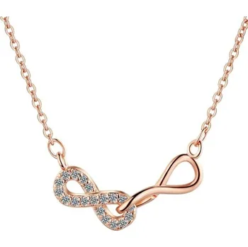 Náhrdelník Dámský náhrdelník se spojeným nekonečnem růžová