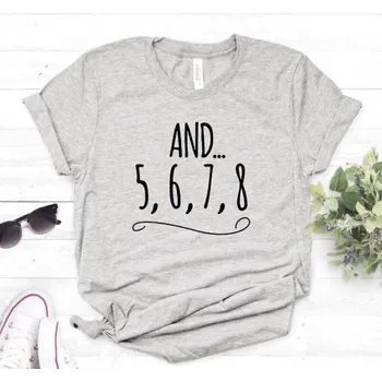 Dámské tričko s číslicemi šedá M