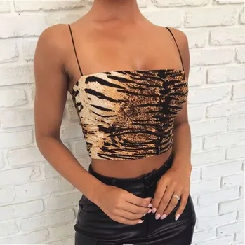 Dámský crop top se zvířecím vzorem A1214 XS 2