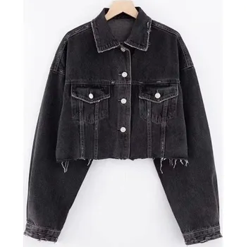 Dámská casual bunda Dámská džínová bunda P2000 černá M