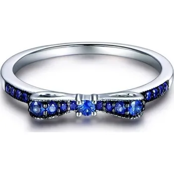 Šperk Dámský prstýnek s mašlí D1845 tmavě modrá 12