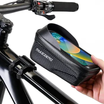 brašna na kolo Rychloupínací cyklo brašna na mobil, nacvakávací brašna na rám kola Takezero A2X