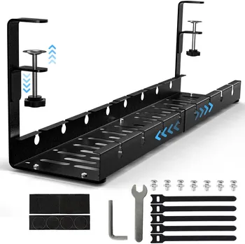 Prodlužovací kabel Organizér kabelů pod desku stolu, držák kabelů bez vrtání Taffware SPCJ-01