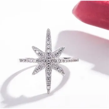 Prsten Dámský prstýnek se sněhovou vločkou D2768