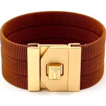 Náramek Dámský široký náramek H290 hnědá