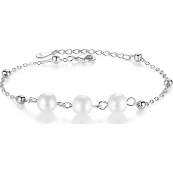 Náramek Dámský řetízkový náramek s perlami H115
