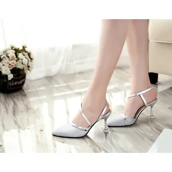 Dámské lodičky Dámské stylové lodičky J1166 stříbrná 36