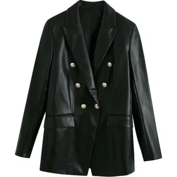 Dámské kožené sako S