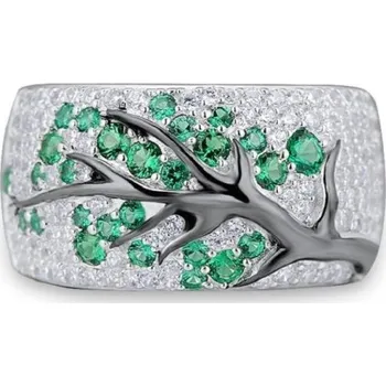 Prsten Dámský prstýnek se stromem zelená