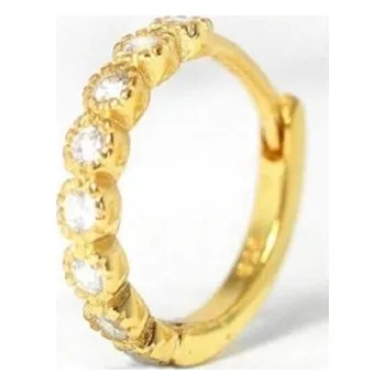 Náušnice Dámské objímkové náušnice se zirkony H742 zlatá 6 mm 1