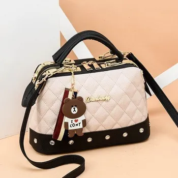 Kabelka Dámská crossbody kabelka M1526 krémová