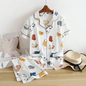 Dámské pyžamo Dámské pyžamo s kočkami P2722 L