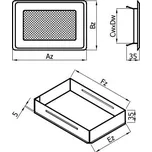 Karl SOLID ventilační mřížka s uzavíratelnou žaluzií, 245 x 175mm - bílá