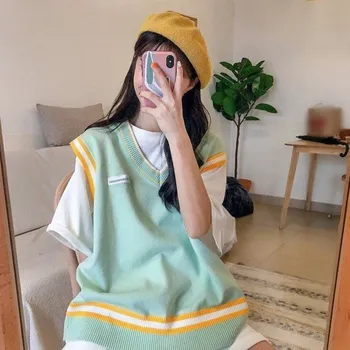 Dámská vesta Dámská pletená vesta A2349 zelená