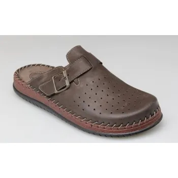 Pánské pantofle Santé CB33340 pánské kožené nazouváky hnědá Barva: Hnědá, Velikost: 42