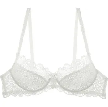 Podprsenka Dámská polovyztužená podprsenka s krajkou bílá 95C