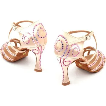 Dámské lodičky Dámské taneční boty s kamínky béžova 41 6 cm