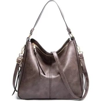 Kabelka Dámská kožená kabelka M1493 tmavě šedá 1