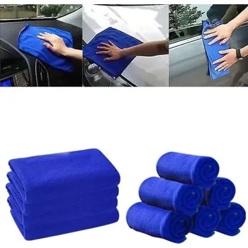 Čisticí utěrky na auto 10 ks modrá