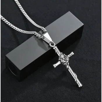 Šperk Dámský náhrdelník s křížem D161 16