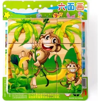 Dřevěná hračka 3D puzzle zvířata 1